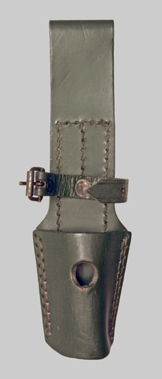 Image of Argentine M1909 leather bayonet belt frog