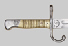 Thumbnail image of Argentine brass grip M1891 bayonet.