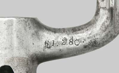 Close-up view of unit marking on elbow