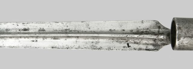 Overhead close-up view of blade and socket