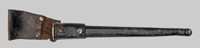 Thumbnail image of British No. 4 Mk. I scabbard with integral leather belt frog.