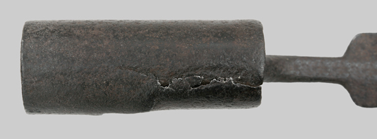 Image of long shank Dutch/Liege socket bayonet.