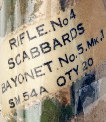 Image of British No. 5 Mk. I scabbard in wrapper