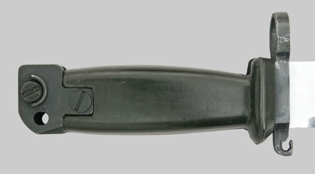 Image of Chinese AKM Type II bayonet With Olive Green Grip.
