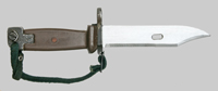 Thumbnail image of Egyptian brown AKM Type II Transitional knife bayonet.