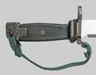 Thumbnail image of Egyptian black AKM Type II Transitional knife bayonet.