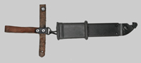 Thumbnail image of Egyptian black AKM Type II Transitional knife bayonet.