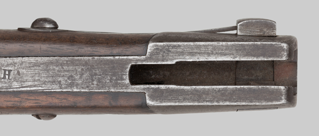 Image of German ersatz alteration of the Belgian M1882 bayonet for use with the Gewehr 98 (Carter EB 90).