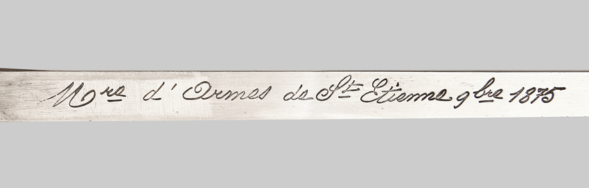 Image of German-altered French M1874 Gras bayonet, designated EB116 by Carter.