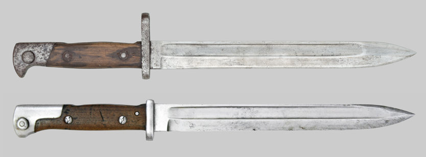 Image comparing the M1871/84 and M1884/98 bayonets