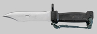 Thumbnail image of East German black AKM Type II knife bayonet.