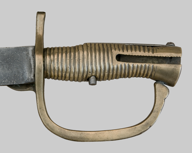 Image of deformed hilt on a Pattern 1801 Baker Sword Bayonet.