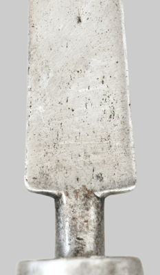 Image of circa 1800 brown bess socket bayonet with 1850s locking ring conversion