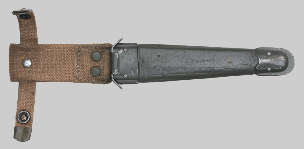 Image of Italian M4 Bayonet With Leather Scabbard.