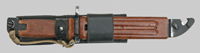 Thumbnail image of Lithuanian leather AKM bayonet belt frog.