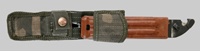 Thumbnail image of Lithuanian camouflage pattern nylon AKM bayonet belt frog.