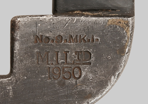 Image of Pakistani 1950-dated Metal Industries Ltd. No. 9 Mk. I socket bayonet.