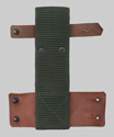 Thumbnail image of Romanian AKM hybrid canvas/leather belt frog.
