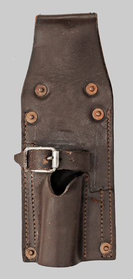 Image of South African No. 4 Spike Bayonet leather belt frog