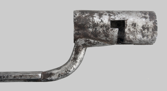 Image of socket and mortise of an Early Colonial American Socket Bayonet