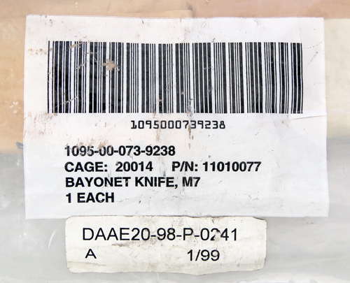 Images of Lan Cay, Inc. 1998 Contract M7 Bayonet in Original Packaging.
