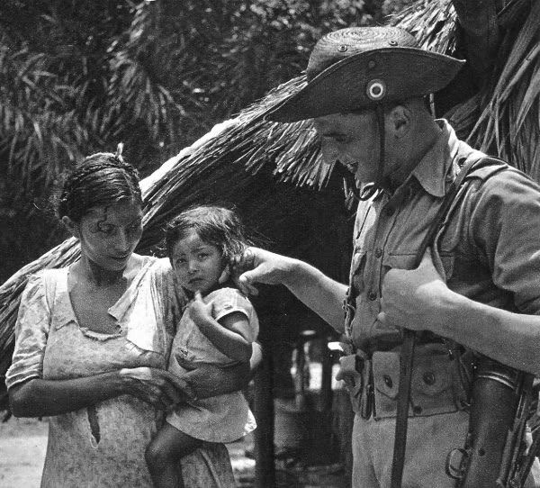 Image of Dutch Marine in Surinam armed with the Johnson Model 1941 rifle