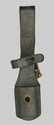 Thumbnail image of unknown leather bayonet belt frog.