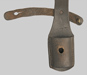 Thumbnail image of unknown leather bayonet belt frog.