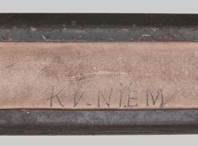 Image of Viet Cong copy of U.S. M8A1 scabbard.