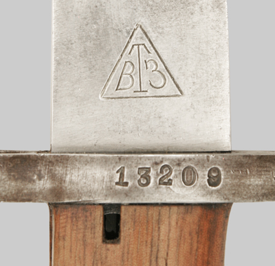 Image of Yugoslavian M1924B bayonet used with converted Steyr M1912 rifles