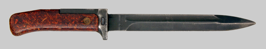 Image of Czechoslovak VZ-58 bayonet with Short-Tang Single-Rivet Lower Crosspiece Extension