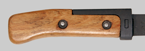 Image of Czechoslovak VZ-58 bayonet with Short-Tang Wood Grip Two-Rivet No Lower Crosspiece
