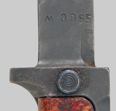 Image of Czechoslovak VZ-58 bayonet with Full Tang Two-Rivet Lower Crosspiece Extension