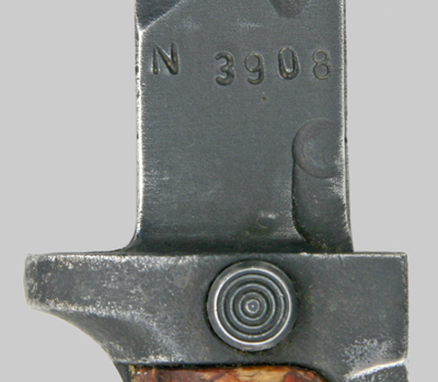 Image of Czechoslovak VZ-58 bayonet with Short-Tang No-Rivet Lower Crosspiece Extension