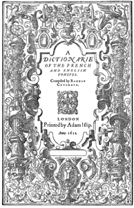 Thumbnail image of cotttgrave's dictionarie of 1611