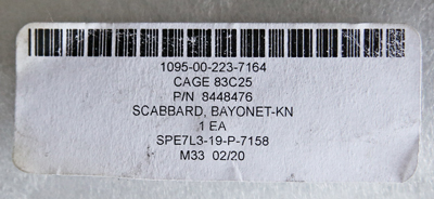 Image of Harris Support Services LLC label on Contract  SPE7L3-19-P-7158 package.