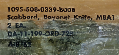 Image of Viz Manufacturing Co. M8A1 Contract DA-11-199-ORD-728 Label.