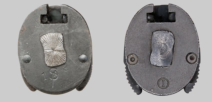 Comparison image showing original-design machined latch plate alongside sintered latch plate.