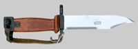 Thumbnail image of Bulgarian orange AKM Type II knife bayonet.
