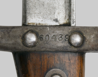 Image of French M1874 Gras bayonet by Sutterlin Lippmann.