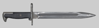 Thumbnail image of an Italian M1 bayonet with a plastic scabbard.