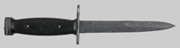 Thumbnail image of Italian M4 bayonet with leather scabbard.