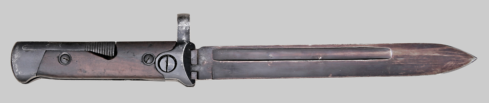 Image of Italian M1938 latch-lock folding bayonet.