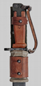 Thumbnail image of Romanian AKM hybrid canvas/leather belt frog.
