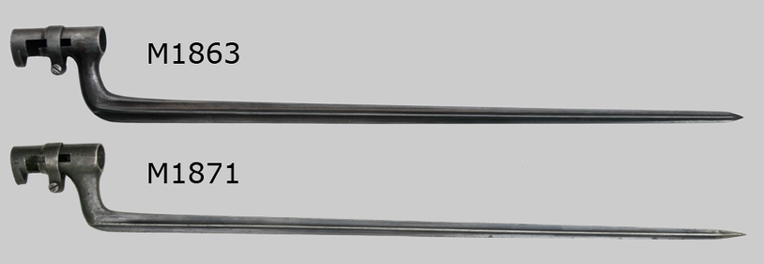 Image of Swiss M1863 vs. M1871 Socket Bayonet Comparison