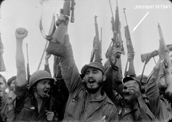 Fidel Castro and Cuban troops celebrating their defeat of the Bay of Pigs invasion