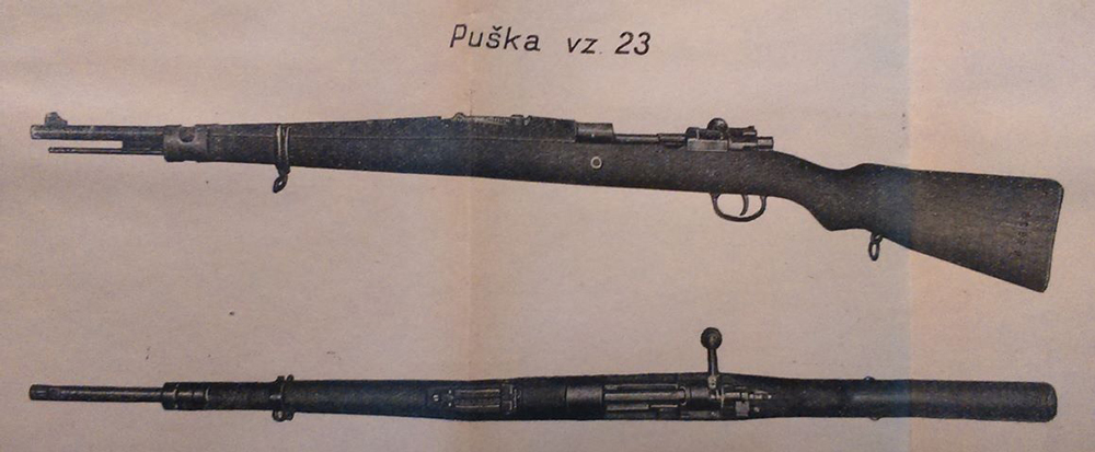Image of Czechoslovak VZ-23 rifle depicted in 1924 Ministry of National Defense document.